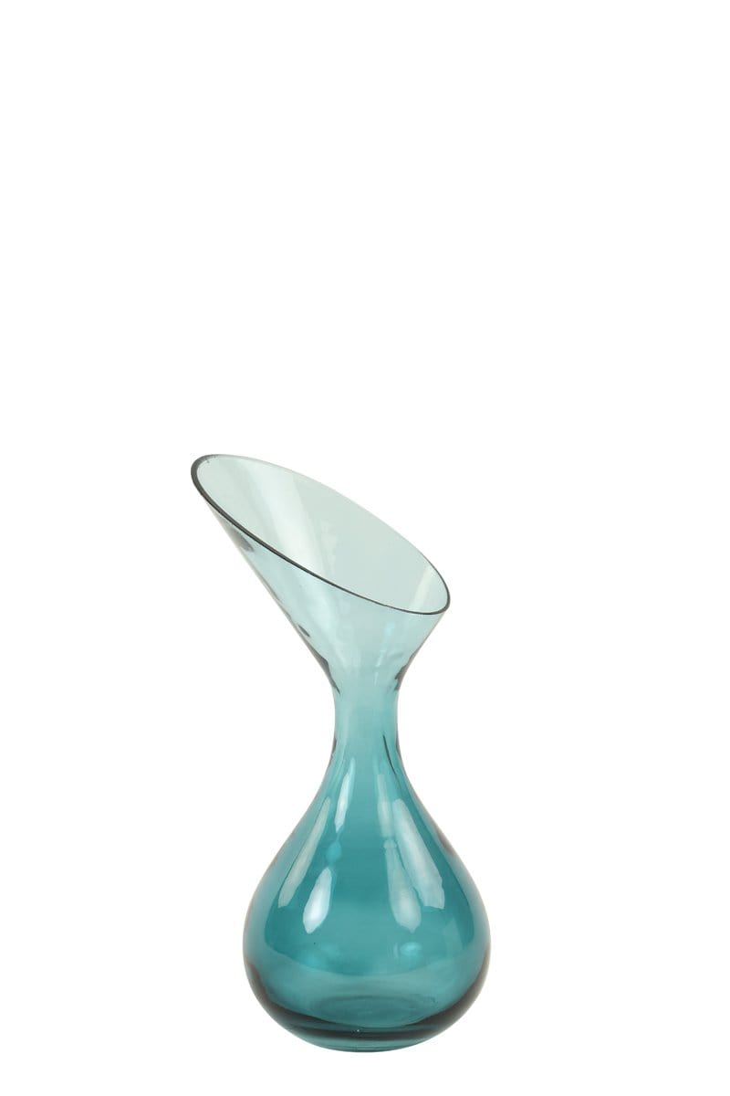 Light & Living Accessories 5804385 - Vase 13x25 cm HERLEY glass petrol House of Isabella UK