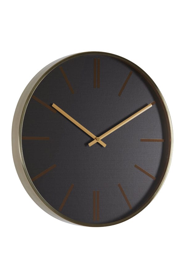 Light & Living Accessories Clock Ø53 cm EMPORIO black+gold House of Isabella UK