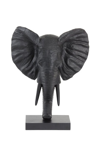 Light & Living Accessories Ornament 38,5x19,5x49 cm ELEPHANT matt black House of Isabella UK