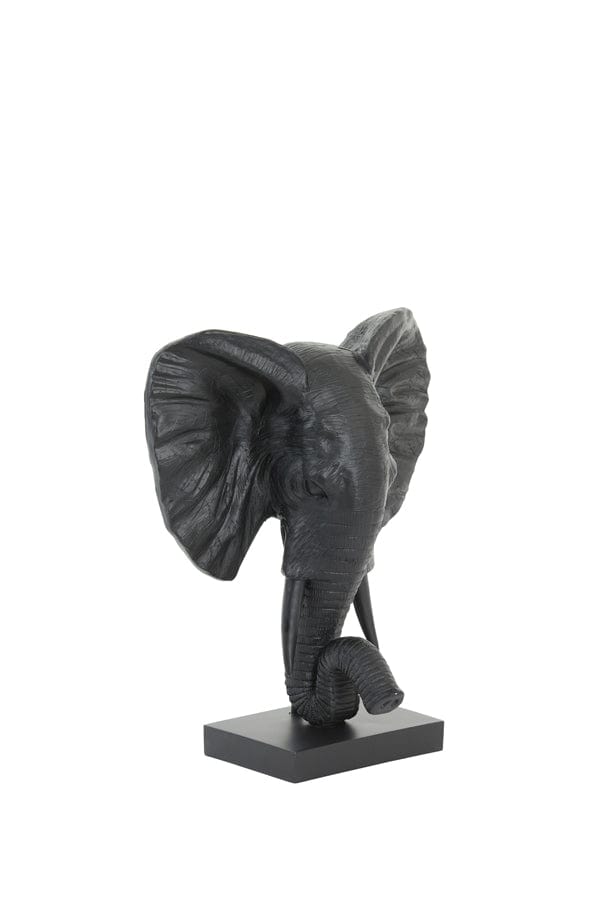 Light & Living Accessories Ornament on base 30x15x35,5 cm ELEPHANT matt black House of Isabella UK