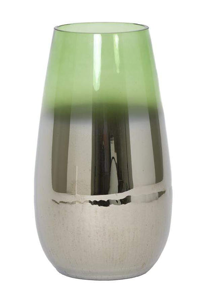 Light & Living Accessories Pack of 2 x Vase 23x40 cm IZEDA glass metallic green House of Isabella UK