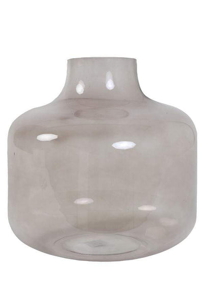 Light & Living Accessories Pack of 2 x Vase 31,5x30 cm PHIENE glass light grey House of Isabella UK