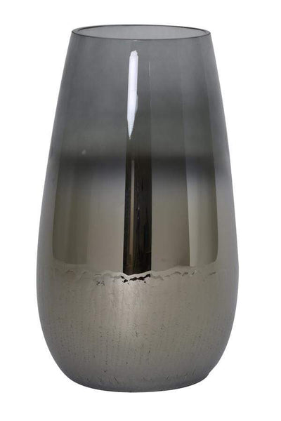 Light & Living Accessories Pack of 2 x Vases 23x40 cm IZEDA glass metallic grey House of Isabella UK
