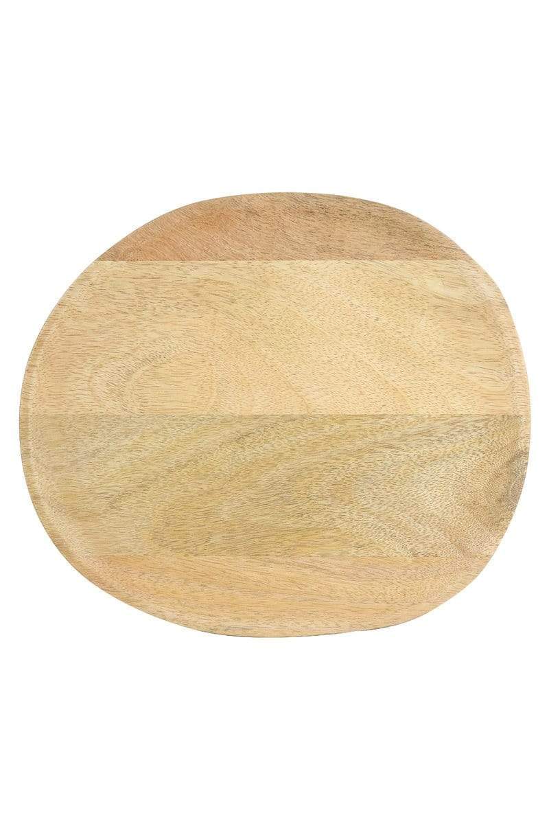Light & Living Accessories Pack of 4 x Dishes 30x27x1 cm CADALSO wood natural House of Isabella UK