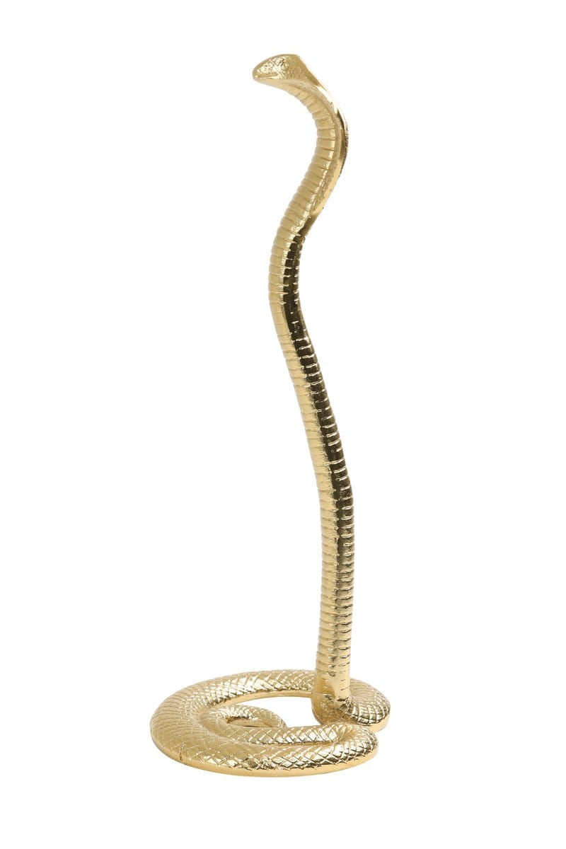 Light & Living Accessories Pack of 4 x Ornaments 25x21x60 cm SNAKE gold House of Isabella UK