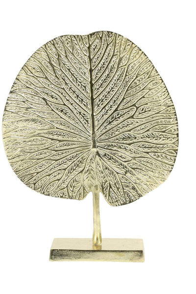 Light & Living Accessories Pack of 4 x Ornaments on base 34x9x43 cm LEAF gold House of Isabella UK