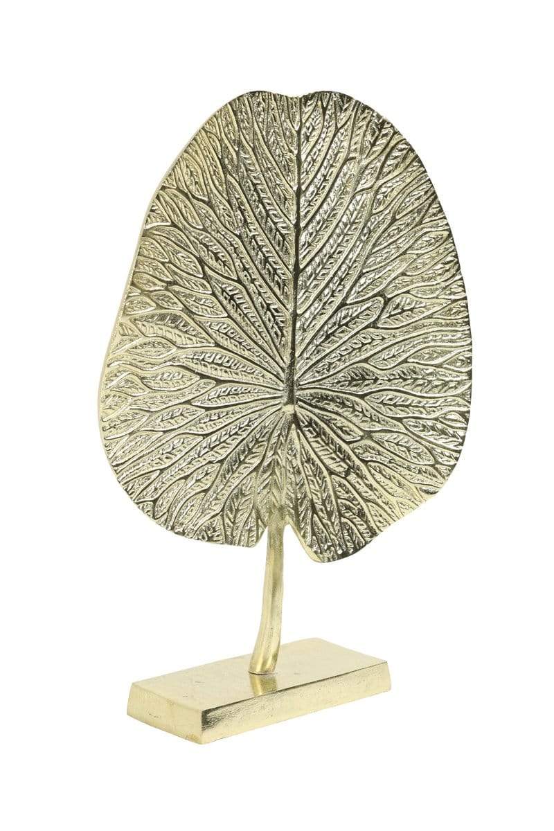 Light & Living Accessories Pack of 4 x Ornaments on base 34x9x43 cm LEAF gold House of Isabella UK