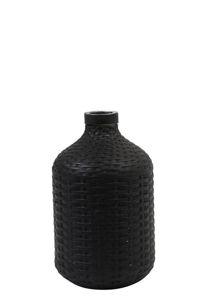 Light & Living Accessories Pack of 6 x Vases deco 15,5x26,5 cm WICK matt black House of Isabella UK