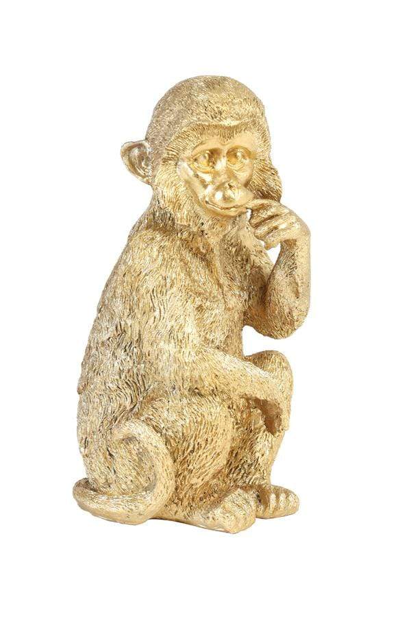 Light & Living Accessories Pack of 6 x Wall Ornaments 9,5x8,5x19,5 cm MONKEY gold House of Isabella UK