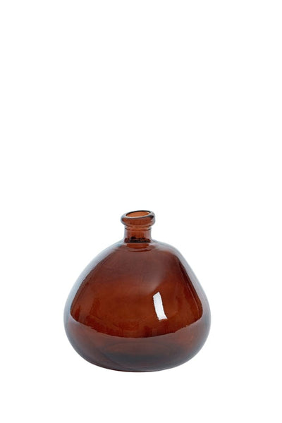 Light & Living Accessories Vase 20x23 cm SELORES glass shiny dark brown House of Isabella UK