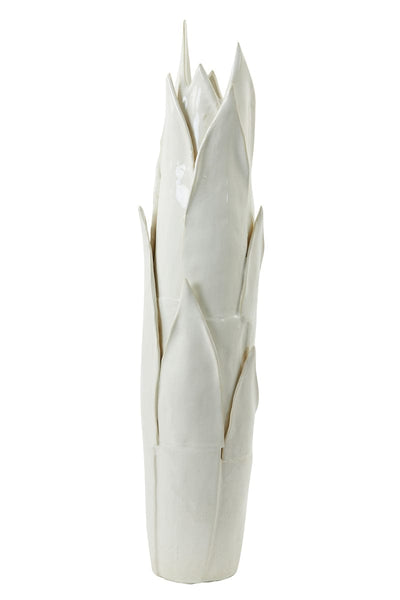 Light & Living Accessories Vase deco 21x18,5x82 cm TULIPAN ceramics cream+white House of Isabella UK