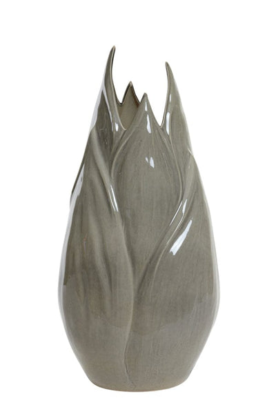 Light & Living Accessories Vase deco 31x30x63,5 cm TULIPAN ceramics grey+brown House of Isabella UK