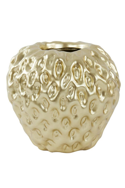 Light & Living Accessories Vase deco 35x34x33 cm STRAWBERRY matt gold House of Isabella UK