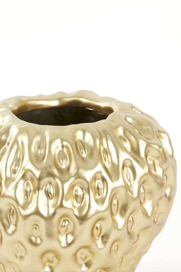 Light & Living Accessories Vase deco 35x34x33 cm STRAWBERRY matt gold House of Isabella UK