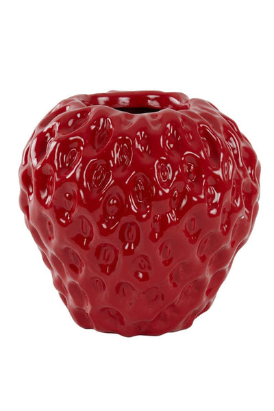 Light & Living Accessories Vase deco 35x34x33 cm STRAWBERRY shiny red House of Isabella UK