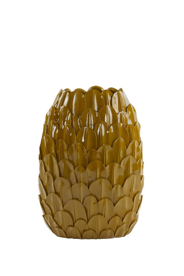 Light & Living Accessories Vase deco 37x23x50 cm FEDER ocher yellow House of Isabella UK