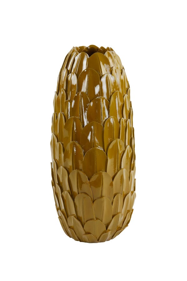Light & Living Accessories Vase deco 37x23x50 cm FEDER ocher yellow House of Isabella UK