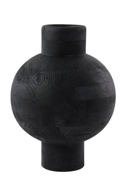 Light & Living Accessories Vase deco Ø33x45 cm BARUMI wood matt black House of Isabella UK