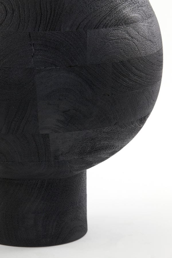 Light & Living Accessories Vase deco Ø33x45 cm BARUMI wood matt black House of Isabella UK