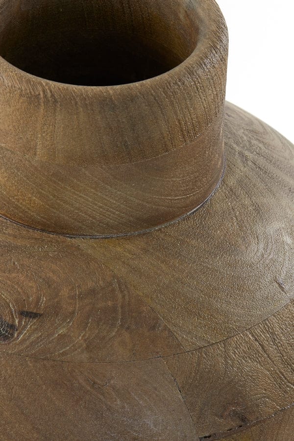 Light & Living Accessories Vase deco Ø33x45 cm BARUMI wood matt russet House of Isabella UK