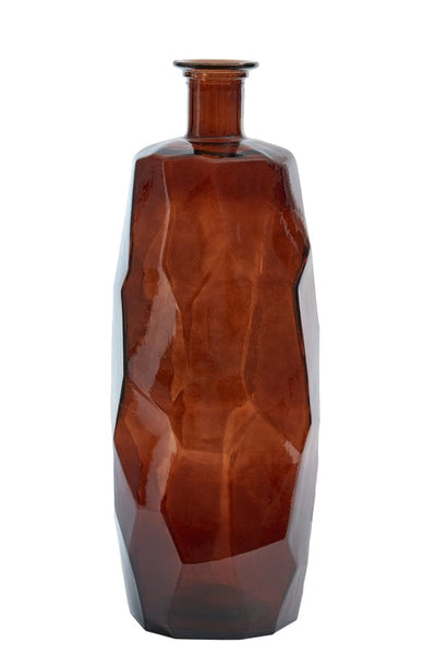 Light & Living Accessories Vase Ø27x75 cm TIMANTI glass shiny dark brown House of Isabella UK