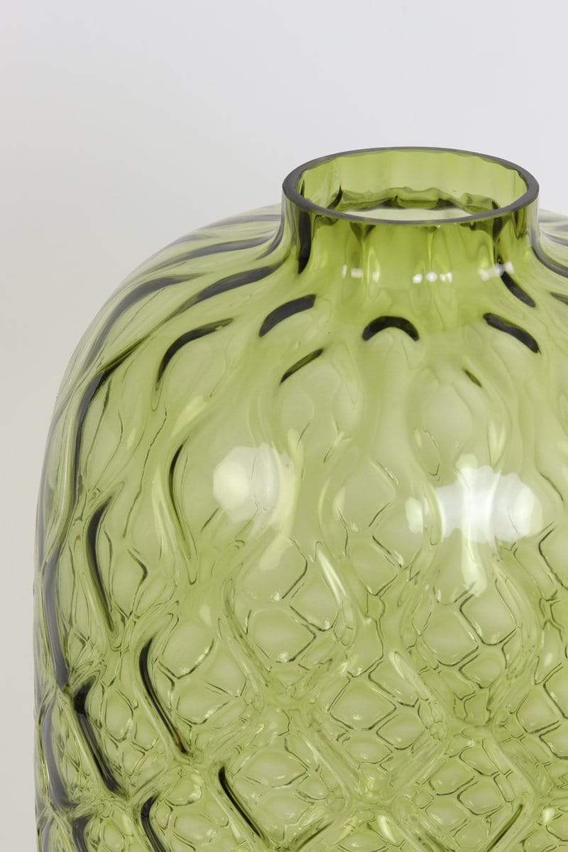 Light & Living Accessories Vase Ø34x50 cm CARINO glass olive green House of Isabella UK