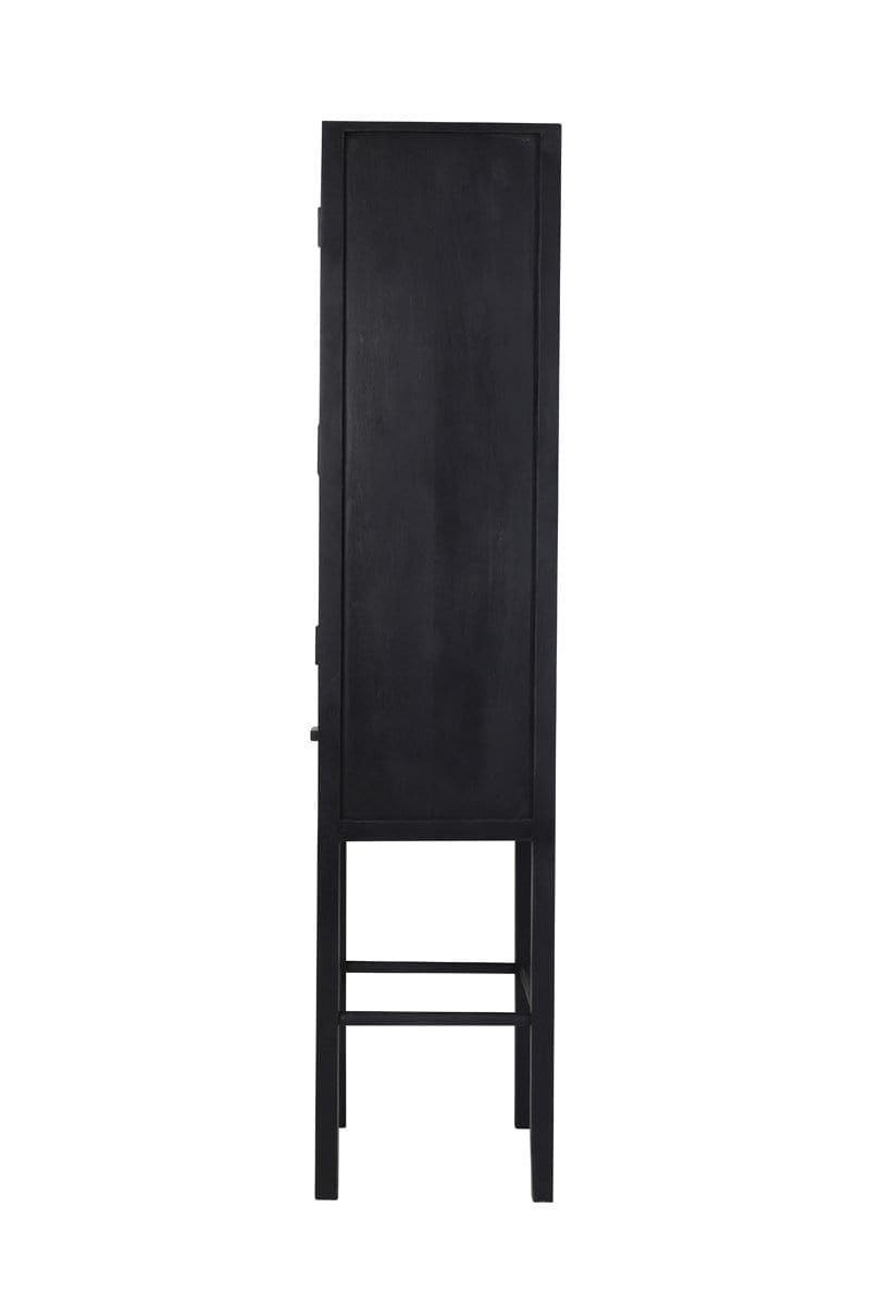 Light & Living Furniture Cabinet with drawer 45x40x180 cm NIPAS wood black | OUTLET House of Isabella UK