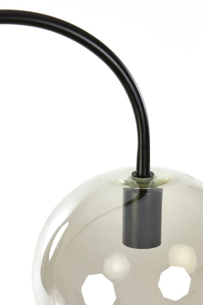 Light & Living Lighting Floor lamp 45x28x158 cm SUBAR matt black+smoked glass House of Isabella UK
