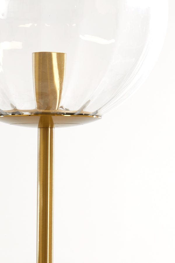 Light & Living Lighting Floor lamp 4L E14 42x20x182 cm MAGDALA glass clear+gold House of Isabella UK