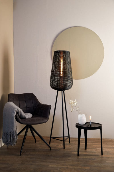 Light & Living Lighting Floor lamp Ø37x147 cm ADETA matt black House of Isabella UK