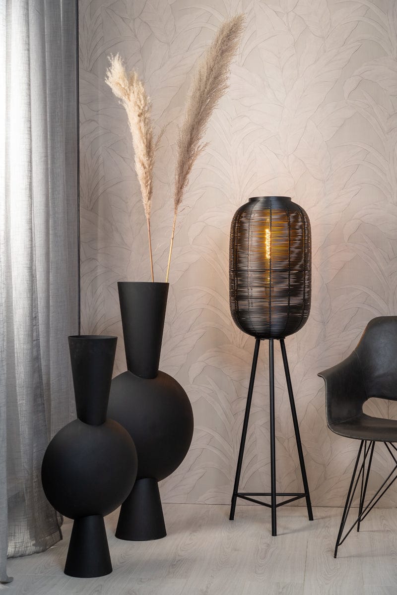 Light & Living Lighting Floor lamp tripod 35x136 cm TOMEK matt black House of Isabella UK