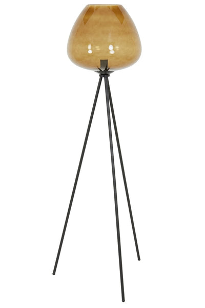 Light & Living Lighting Floor lamp tripod 42x146 cm MAYSON glass brown+matt black House of Isabella UK