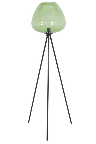 Light & Living Lighting Floor lamp tripod 42x146 cm MAYSON glass green+matt black House of Isabella UK
