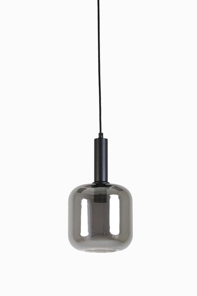 Light & Living Lighting Hanging lamp 16x26 cm LEKAR black+smoked glass House of Isabella UK