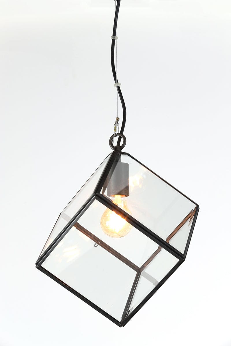 Light & Living Lighting Hanging lamp 20x20x20 cm XAVI matt black+glass House of Isabella UK