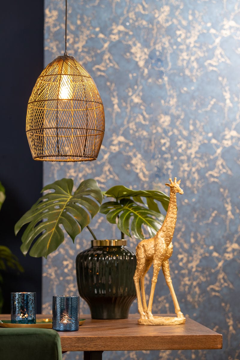 Light & Living Lighting Hanging lamp 23x31 cm MEYA black-gold House of Isabella UK