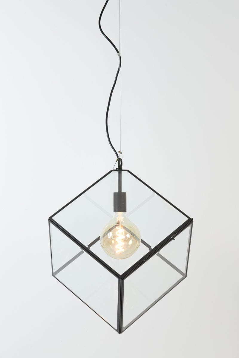 Light & Living Lighting Hanging lamp 30x30x30 cm XAVI matt black+glass House of Isabella UK