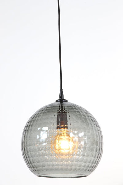 Light & Living Lighting Hanging lamp 30x32 cm MOMOKO smoked glass grey House of Isabella UK