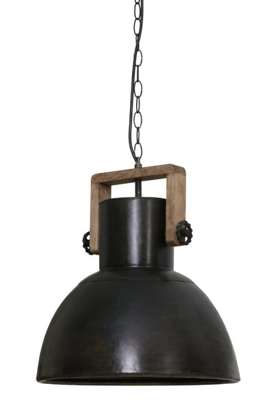 Light & Living Lighting Hanging lamp 40x45 cm SHELLY black sinc-wood weather barn House of Isabella UK