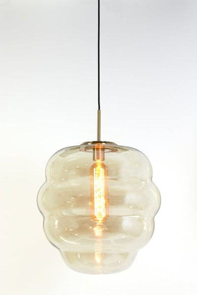 Light & Living Lighting Hanging lamp 45x48 cm MISTY glass amber+gold House of Isabella UK