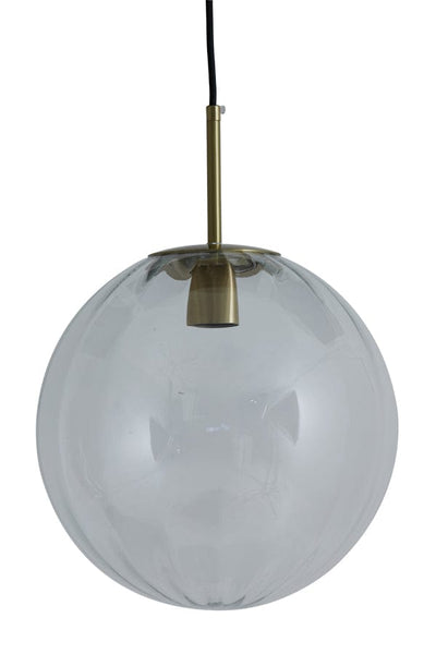 Light & Living Lighting Hanging lamp 48 cm MAGDALA glass clear+gold House of Isabella UK