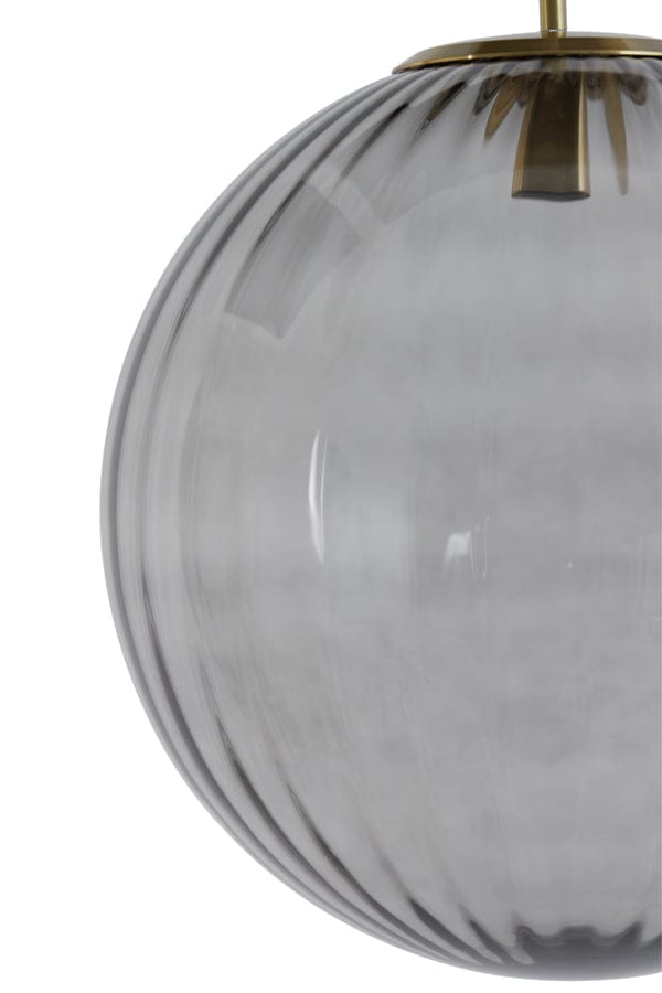 Light & Living Lighting Hanging lamp 48 cm MAGDALA glass light grey+gold House of Isabella UK