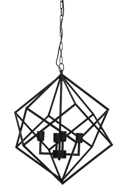 Light & Living Lighting Hanging lamp 4L 61x68 cm DRIZELLA matt black House of Isabella UK