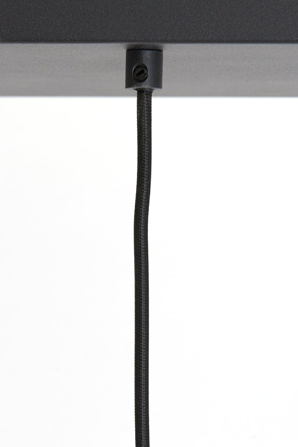 Light & Living Lighting Hanging lamp 5L 110x22x32 cm LEKAR black+smoked glass House of Isabella UK