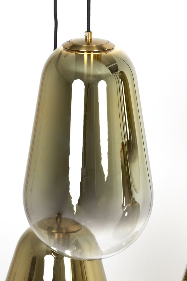 Light & Living Lighting Hanging lamp 7L 100x35x69 cm MAEVE glass gold-clear+gold House of Isabella UK