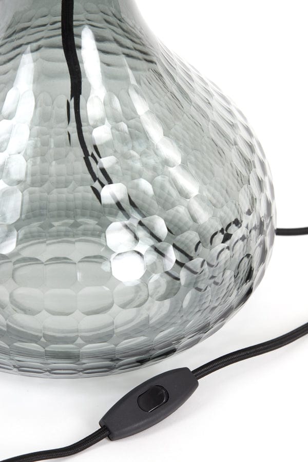 Light & Living Lighting Lamp base 20x36 cm MAEKO smoked glass grey House of Isabella UK