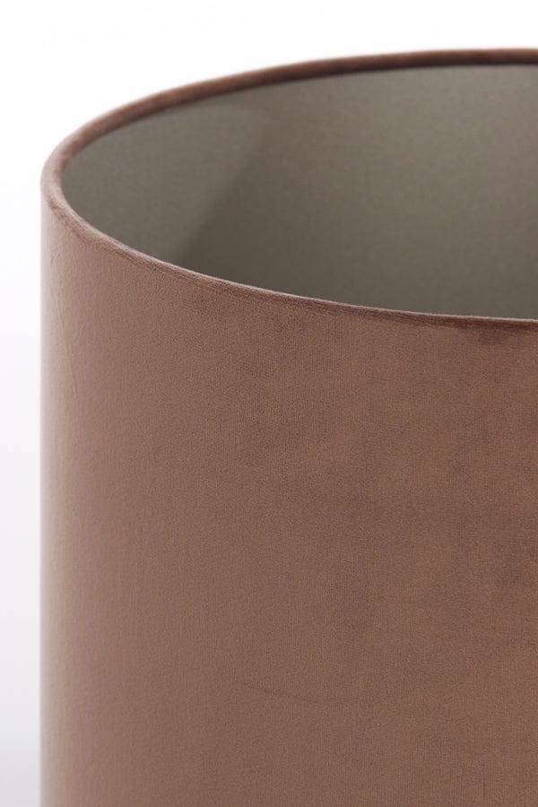 Light & Living Lighting Shade cylinder 25-25-18 cm VELOURS chocolate brown House of Isabella UK