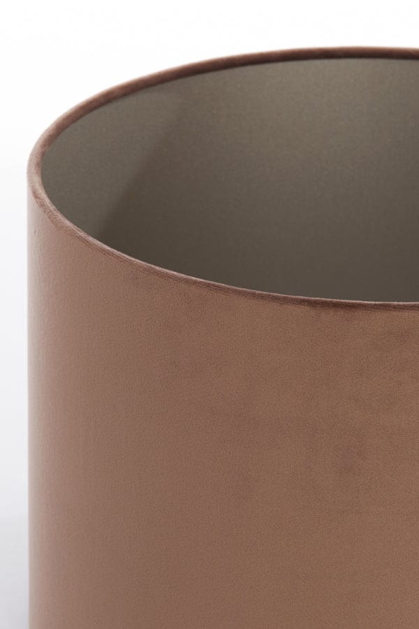 Light & Living Lighting Shade cylinder 25-25-18 cm VELOURS chocolate brown House of Isabella UK