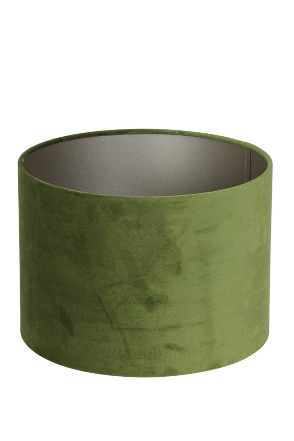 Light & Living Lighting Shade cylinder 35-35-30 cm VELOURS olive green House of Isabella UK