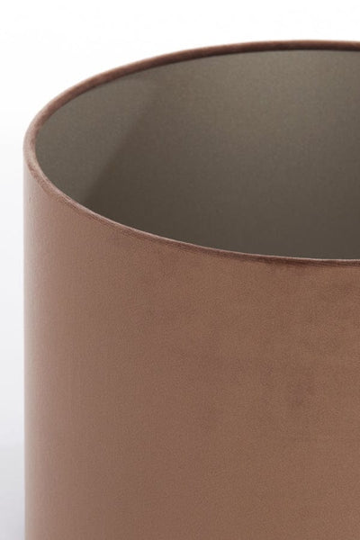 Light & Living Lighting Shade cylinder 40-40-30 cm VELOURS chocolate brown House of Isabella UK